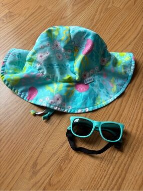 i play. Turquoise Sea Life Sun Hat with Matching Turquoise Sunglasses